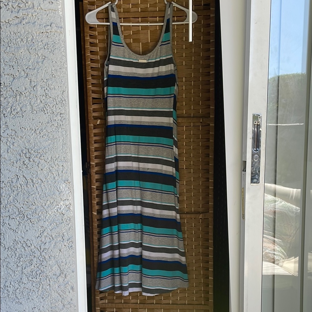 Marc New York Blue and Black Sleeveless Maxi Sundress